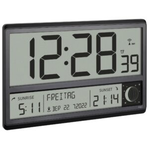 TFA 60.4524.01 – Digitalt XL Vægur med Radiostyret Præcision