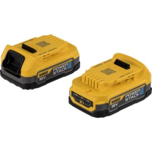 DeWalt DCBP034E2-XJ POWERSTACK Batterisæt – 2 x 18V 1,7Ah Li-Ion Batterier