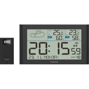 Hama Vejrstation "Sylt" med Udendørssensor og Radiosignal – Sort