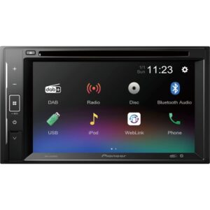 Pioneer AVH-A240DAB 2-DIN multimedieafspiller med 6,2" touchskærm, DAB+, CD og Bluetooth