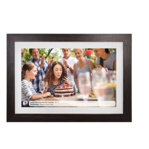 Denver Frameo Digital Fotoramme 10,1" Hvid Trælook – 16GB (Model PFF-1042DW)