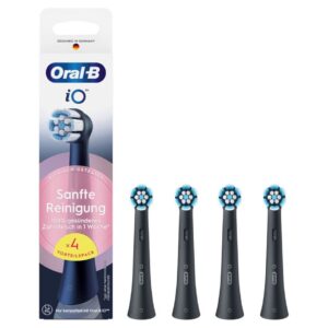 Oral-B iO Børstehoveder – Skånsom Rengøring Sort (4 stk.)